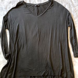 EUC Guess By Marciano Oversized Long Sleeve V Neck Tunic Small Black